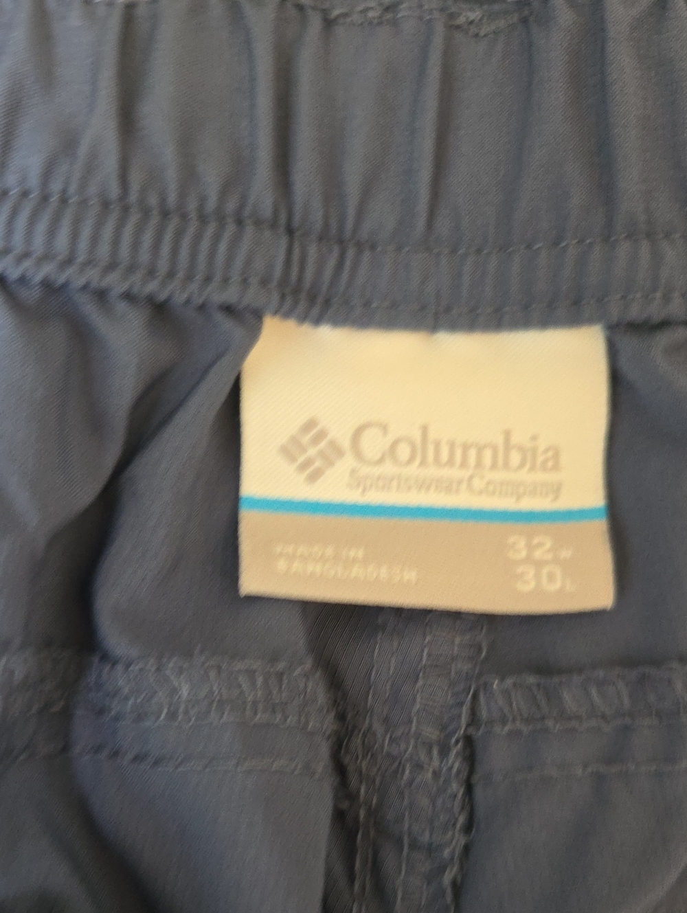 Columbia Men’s Slate Blue Athletic Pants with Elastic Waist And Lightweight Belt